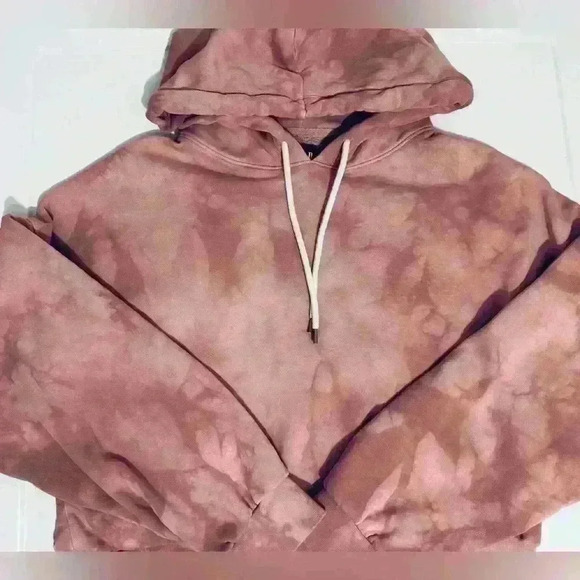 GAP Vintage Soft Cropped Hoodie in Pjnk Tie Dye, Women’s Size Small - Picture 3 of 11